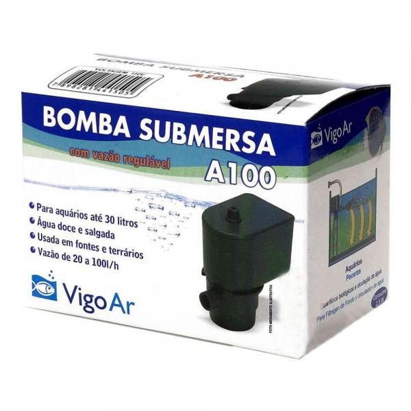 Bomba para Aquário Submersa A100 Vigo Ar 220v - Vigoar