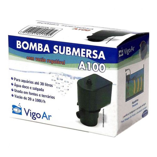 Bomba para Aquário Submersa A100 Vigo Ar