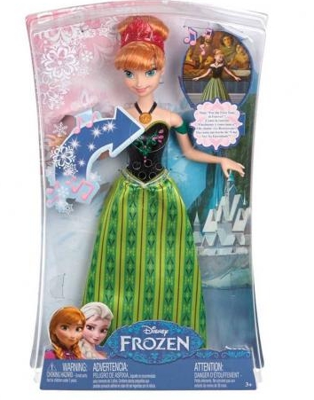 Boneca Anna Musical Frozen CMK70 - Mattel