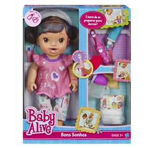 Boneca Baby Alive Bons Sonhos Morena - A8349 - Hasbro