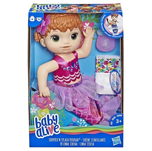 Boneca Baby Alive Linda Sereia Ruiva - Hasbro E4410