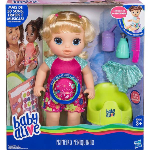 Boneca Baby Alive Primeiro Penico Loira E0609 - Hasbro