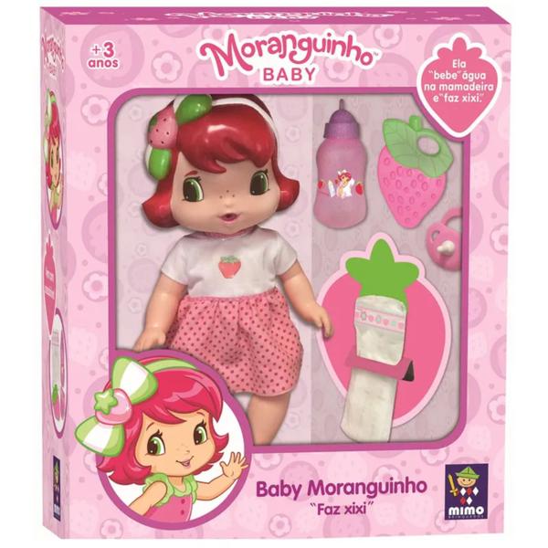 Boneca Baby Moranguinho Faz Xixi MIMO 4006