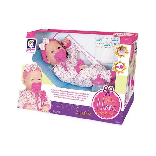 Boneca Infantil Bebê Reborn Coleçao Ninos Dormindo Com Som e Peso De Bebe  De Verdade 50cm Cotiplás 2212 em Promoção na Americanas