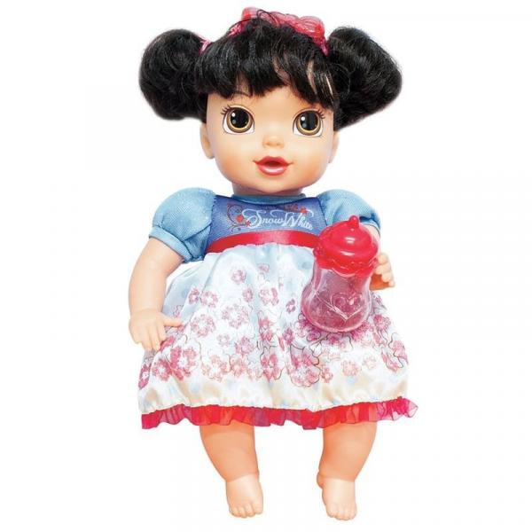 Boneca Baby Princesa Branca de Neve Pano e Cabelo Mimo 6450