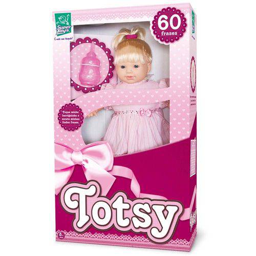Boneca Baby Totsi Fala 70 Frases 44cm 027 - Super Toys