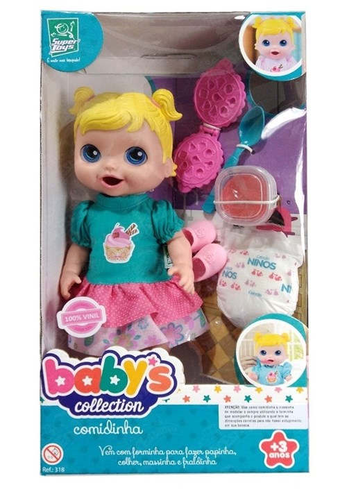 Boneca Baby's Collection Comidinha Super Toys
