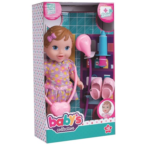 Boneca Baby's Collection Dodoi Morena Super Toys
