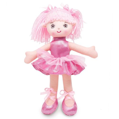 Boneca Bailarina Glitter de Pano Buba Rosa - 4725