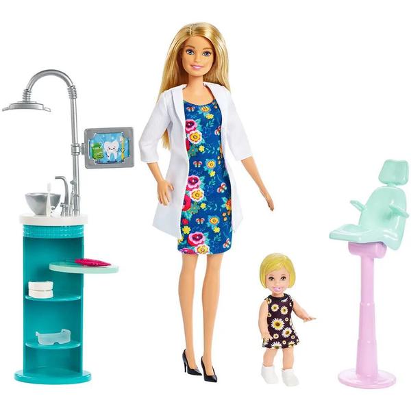 Boneca Barbie Conjunto Profissões Dentista Mattel