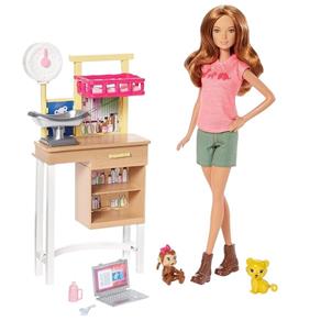 Boneca Barbie Conjunto Veterinária Mattel - DVG11