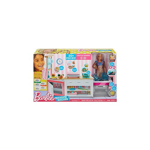Boneca Barbie Cozinha de Luxo Mattel 33Cm