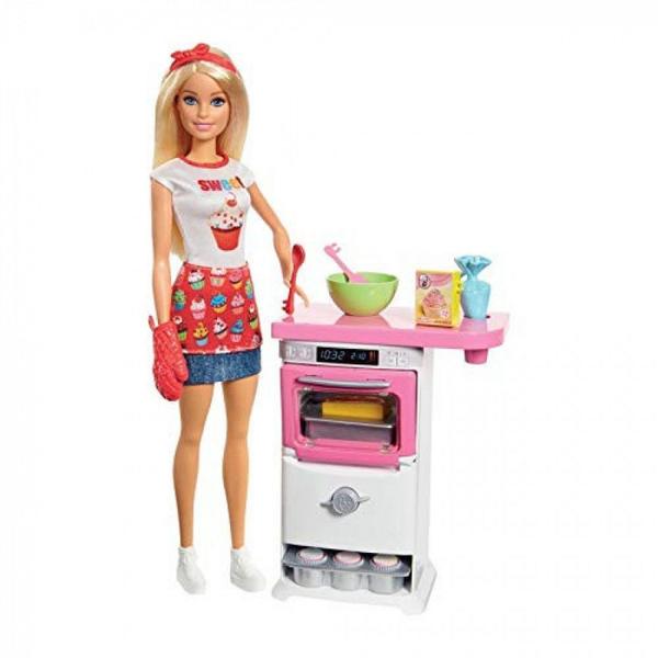 Boneca Barbie Cozinhando e Criando Chef de Bolinhos, Mattel