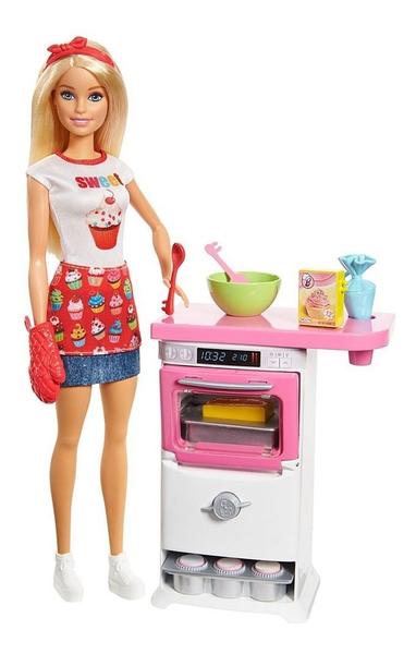 Boneca Barbie Cozinhando e Criando Chefe de Bolinhos Mattel