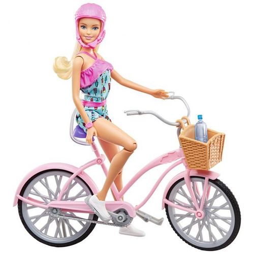 Boneca Barbie e Bicicleta - Articulada - Mattel