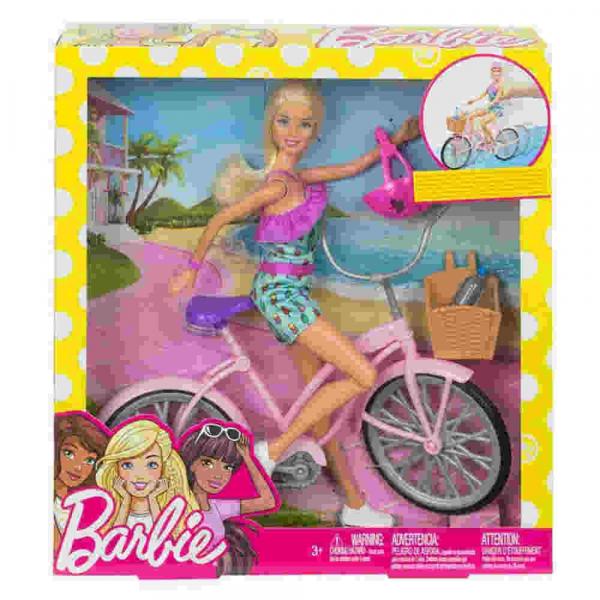Boneca Barbie e Bicicleta Mattel