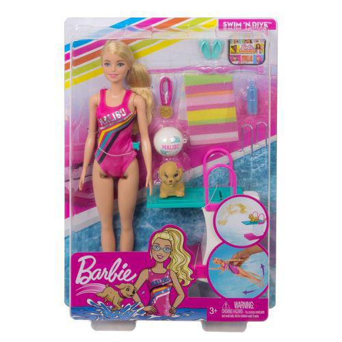 Boneca Barbie Explorar e Descobrir Barbie Nadadora Mattel