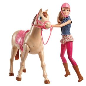 Boneca Barbie Family - Barbie com Cavalo Aula de Equitação