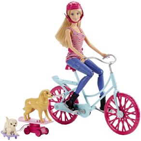 Boneca Barbie Family - Bicicleta com Pets