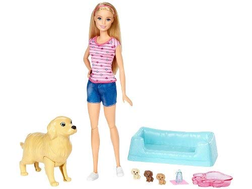 Boneca Barbie Family - Loira - Filhotinhos Recém-nascidos -