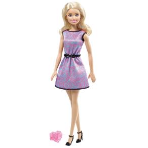 Boneca Barbie - Fashion And Beauty com Anel - Vestido Rosa e Azul - Mattel