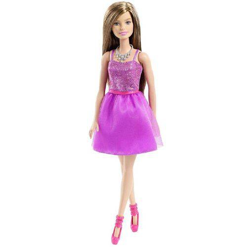 Tudo sobre 'Boneca Barbie Fashion And Beauty - Glitter - Morena Vestido Roxo Dgx81'