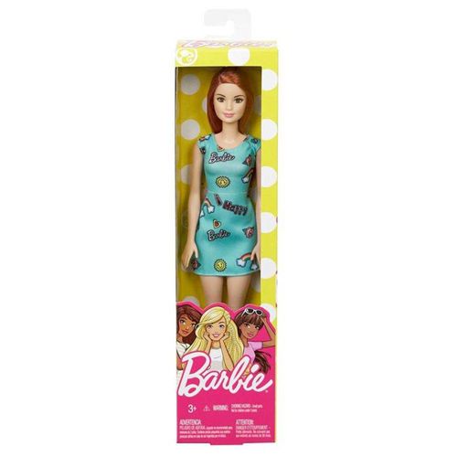 Boneca Barbie Fashion Beauty Ruiva Básica Vestido Verde T7439/FJF18 - Mattel