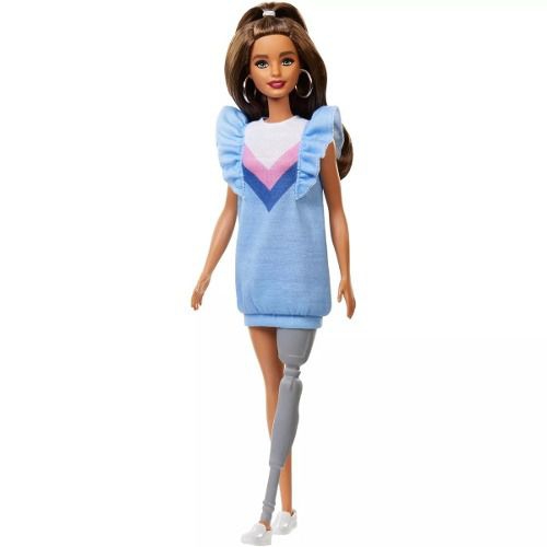 Tudo sobre 'Boneca Barbie Fashionista 121 Brunette Prótese de Perna 2019 - Mattel'