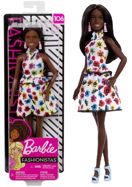 Boneca Barbie Fashionista Morena Negra Doll 106 - Mattel