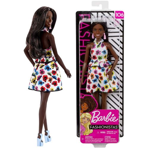Tudo sobre 'Boneca Barbie Fashionista Morena Negra Doll 106 Mattel'