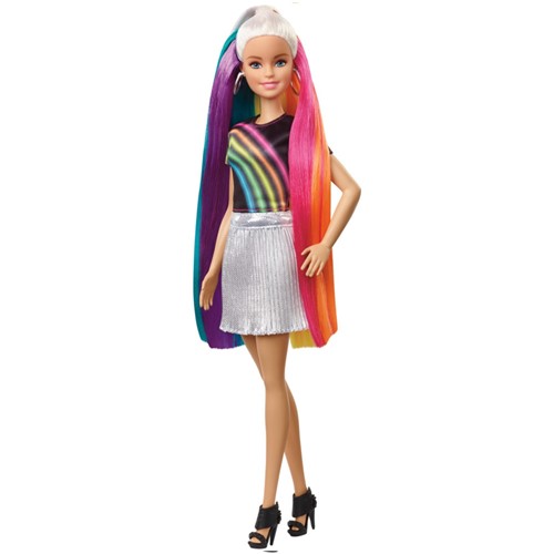 Boneca Barbie - Lindos Penteados - Cabelo Arco-íris - Mattel