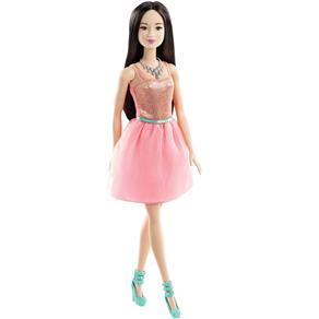 Boneca Barbie Mattel Basic Glitz Vestido Rosa