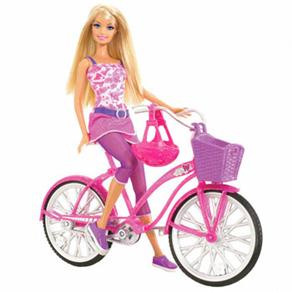 Boneca Barbie Mattel C/ Bicicleta T2332