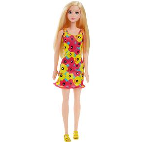 Boneca Barbie Mattel Fashion Beauty T7439 - Loira Vestido Rosa Amarelo