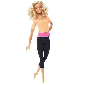 Boneca Barbie Mattel Feita para Mexer - Loira com Top Laranja