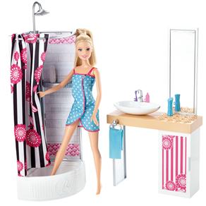 Boneca Barbie Mattel Móvel - Banheiro