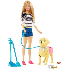 Boneca Barbie Mattel Passeio com o Cachorro