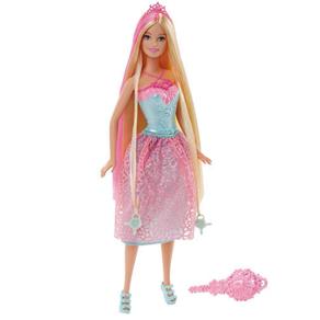 Boneca Barbie Mattel Princesa Cabelos Longos Rosa