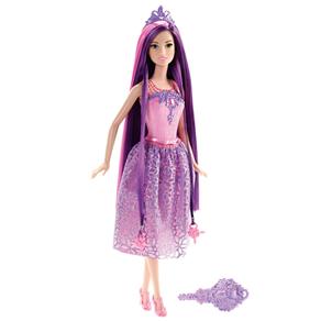 Boneca Barbie Mattel Princesa Cabelos Longos Roxo