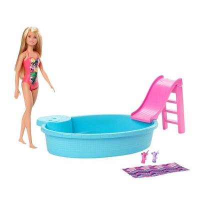 Boneca Barbie Piscina Chique com Acessórios Mattel
