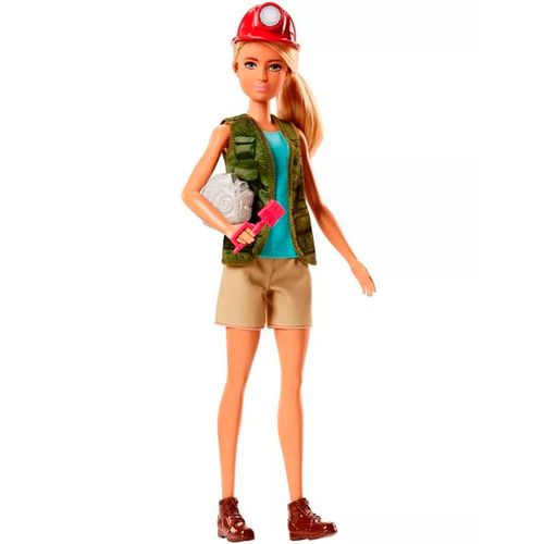 Boneca Barbie Profissões Paleontóloga DVF50 - Mattel