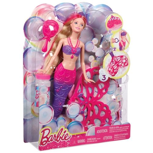 Boneca Barbie - Sereia - Bolhas Mágicas - Mattel