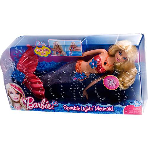 Tudo sobre 'Boneca Barbie Sereia com Luzes - Loira - Mattel'