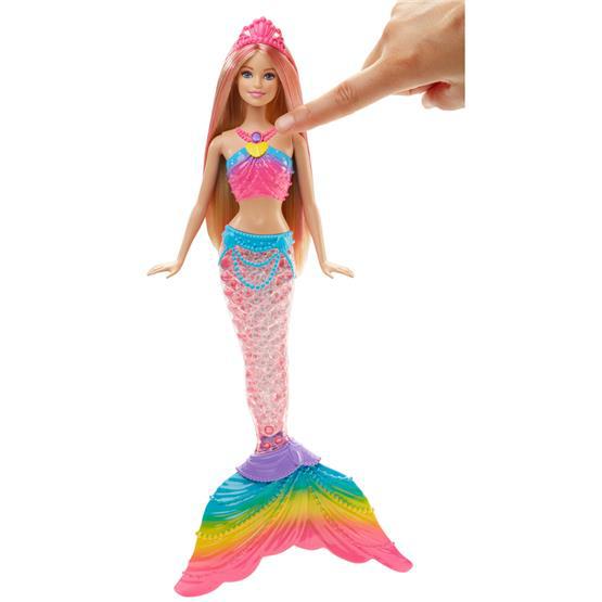 Boneca Barbie Sereia Luzes Arco Iris - Mattel