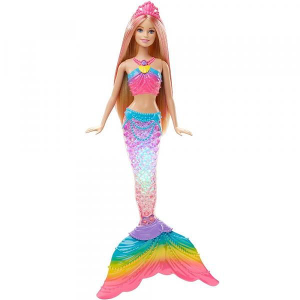 Boneca Barbie Sereia Luzes Coloridas - Mattel