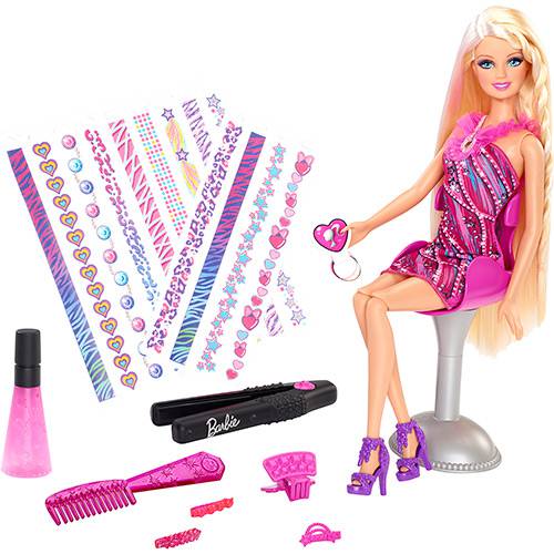 Tudo sobre 'Boneca Barbie Tatuagem de Cabelo BDB19 - Mattel'