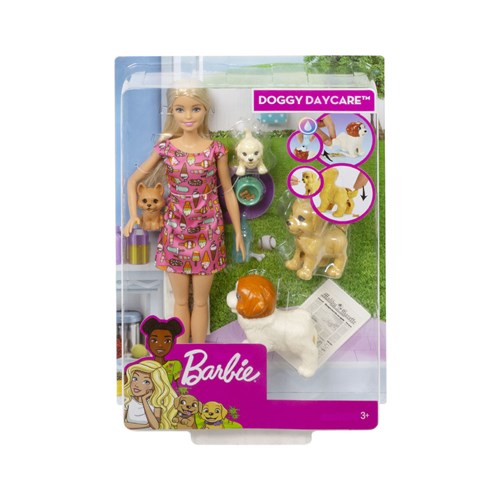 Boneca Barbie Treinadora de Cachorrinhos Mattel 33Cm