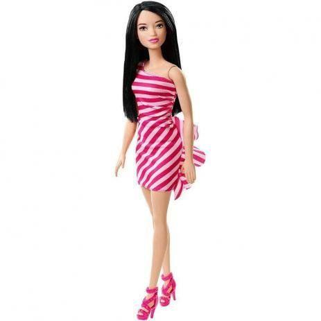 Boneca Barbie - Vestido Listrado Rosa MATTEL