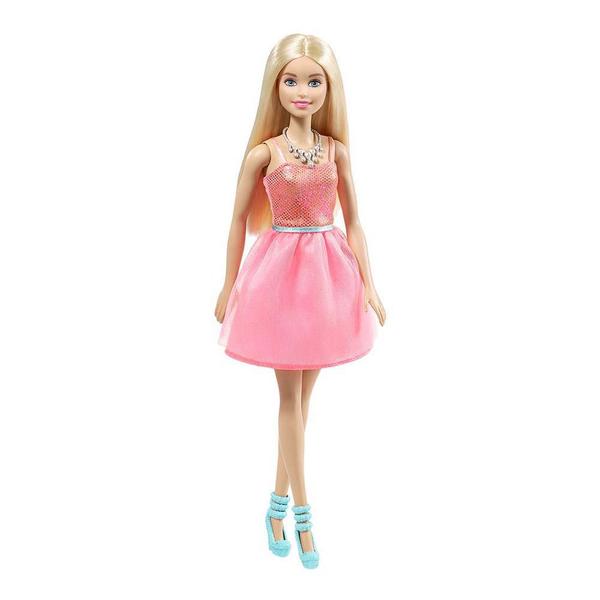 Boneca Barbie - Vestido Rosa Claro - Mattel