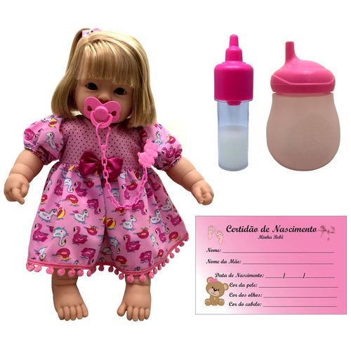 Boneca Bebê Lis Doll Fala Frases com Cabelo e Acessórios Estilo Reborn - Adora Brincar - Divertoys